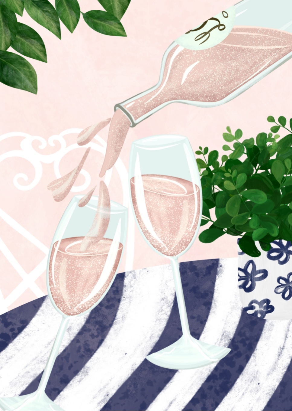 Sparkling rosé by EmelieEmma- 50x70 cm - Billede 2