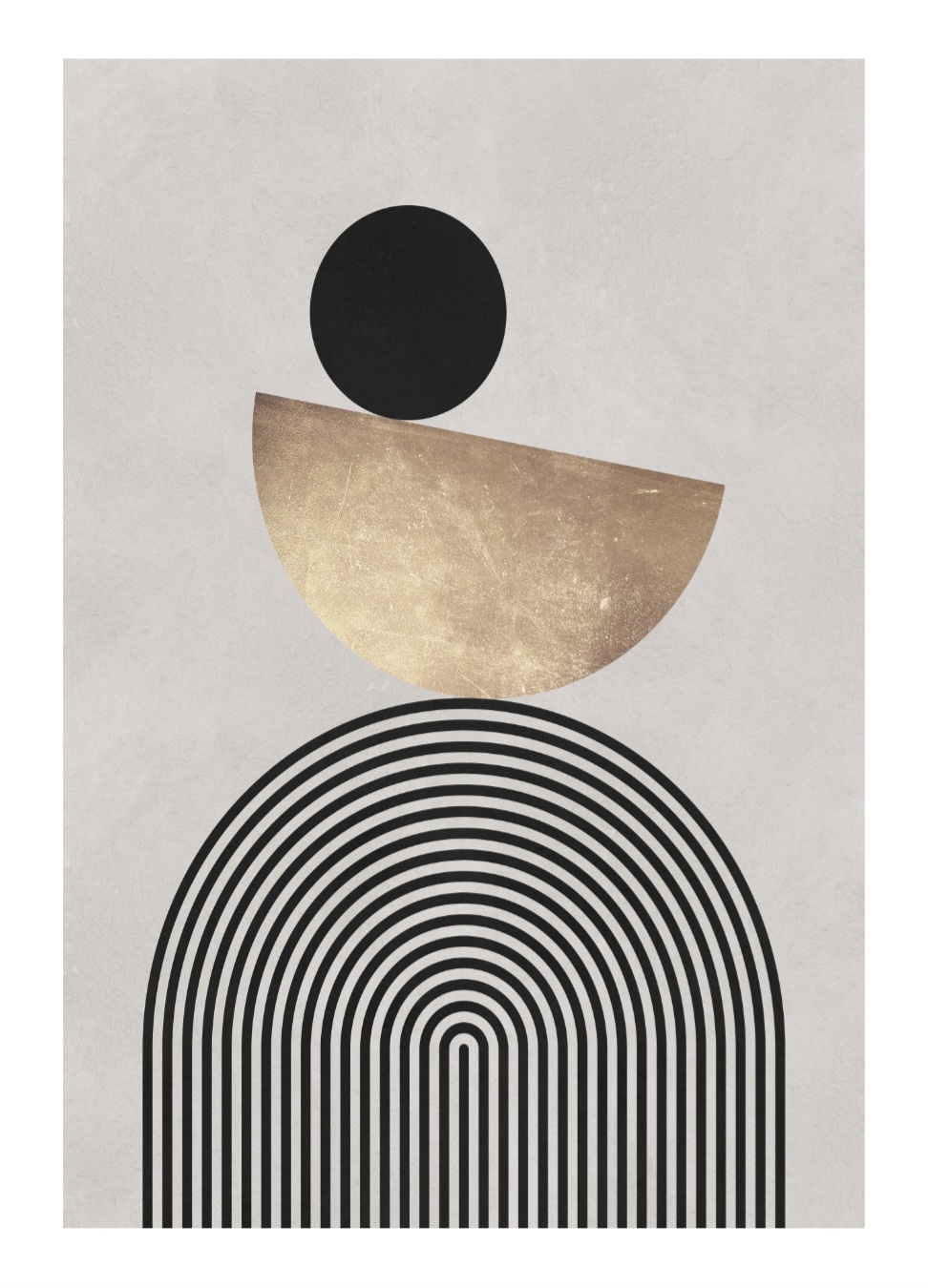 Lines and circles 19 plakat - 50x70 cm - Billede 2