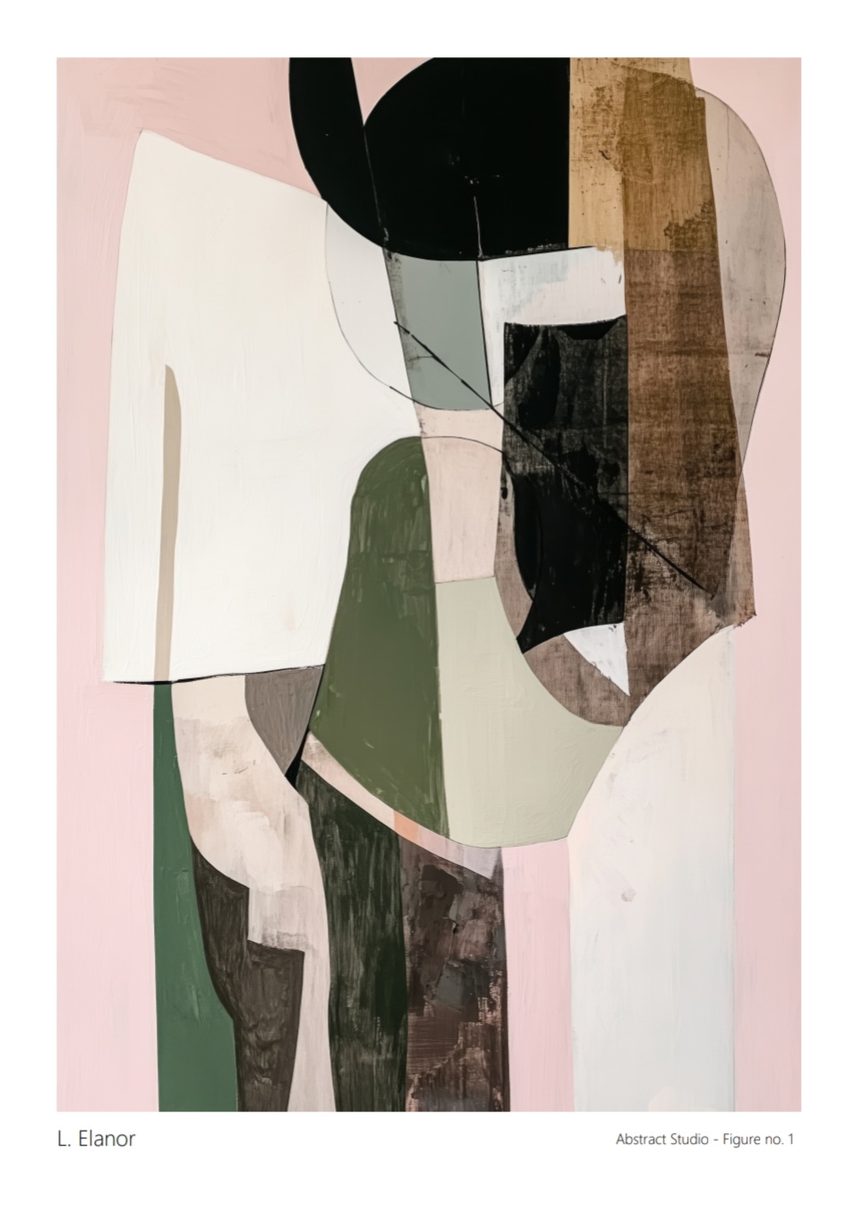 Abstract Studio Figure 1 plakat by L. Elanor - 50x70 cm - Ideal poster