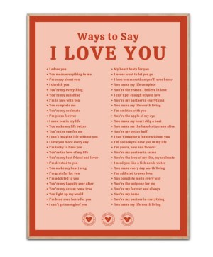 Ways to say, I Love you plakat, Str. A3