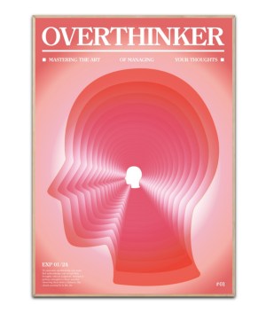 Overthinker plakat - 50x70 cm