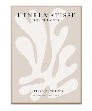 Matisse - Cut outs beige plakat