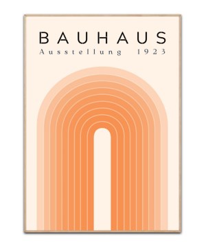 Bauhaus Ausstellung 1923 orange plakat, 50x70 cm