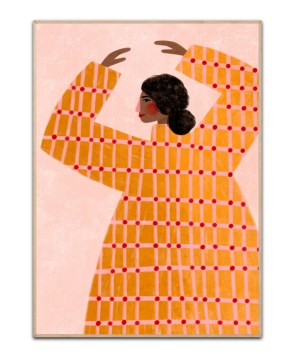 The Woman With the Checked Dress by Bea Müller 50x70 cm