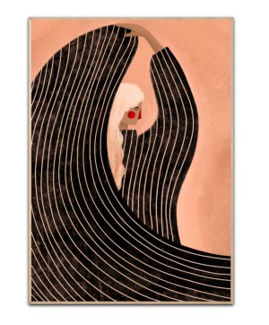 The Woman With the Black Dress by Bea Müller 50x70 cm