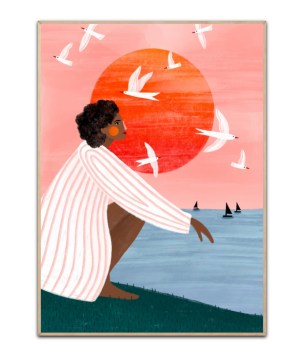 Sunset On My Own plakat by Bea Müller 50x70 cm