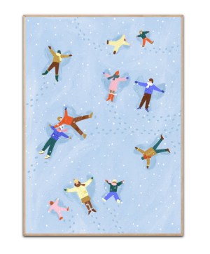 Snow Angels plakat by Bea Müller, 50x70 cm