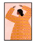 The Woman With the Checked Dress By Bea Müller - Canvas Print