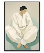 Sitting woman by Elisa - Canvas Print