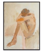 Woman In Bathroom By Mowzu - Canvas Print