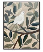 Dove In Tree By Mowzu - Canvas Print