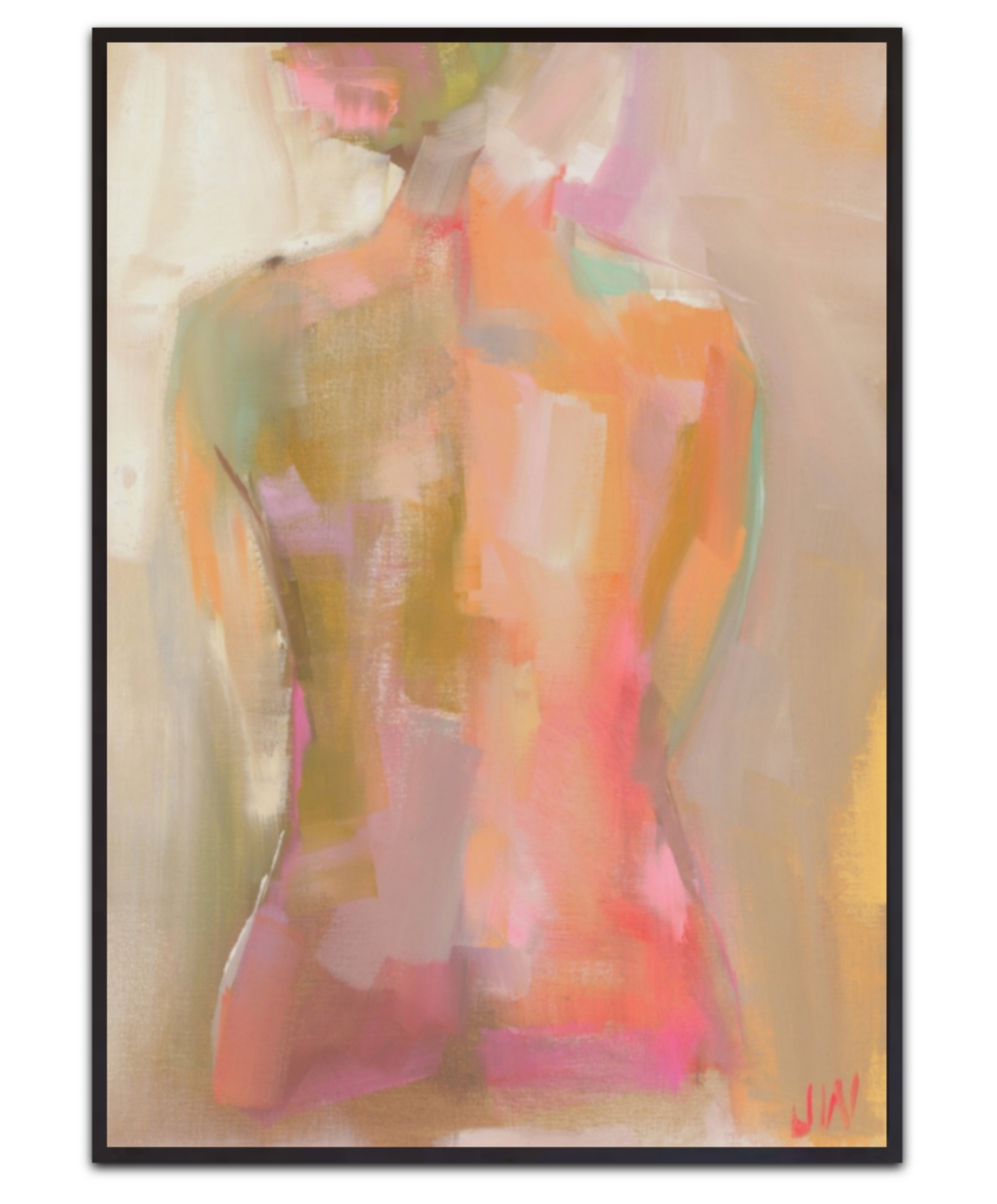 Womans Back By Jenny westenhofer - Canvas Print