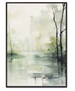 Le lac dans la forét - Canvas Print