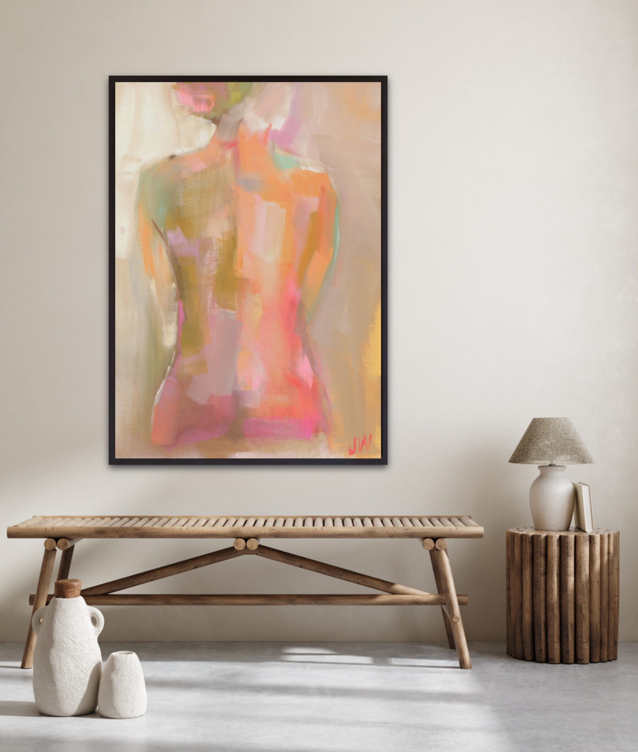 Womans Back By Jenny westenhofer - Canvas Print - Billede 2