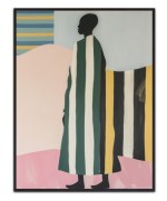 Man In Stripes By Mowzu - Canvas Print