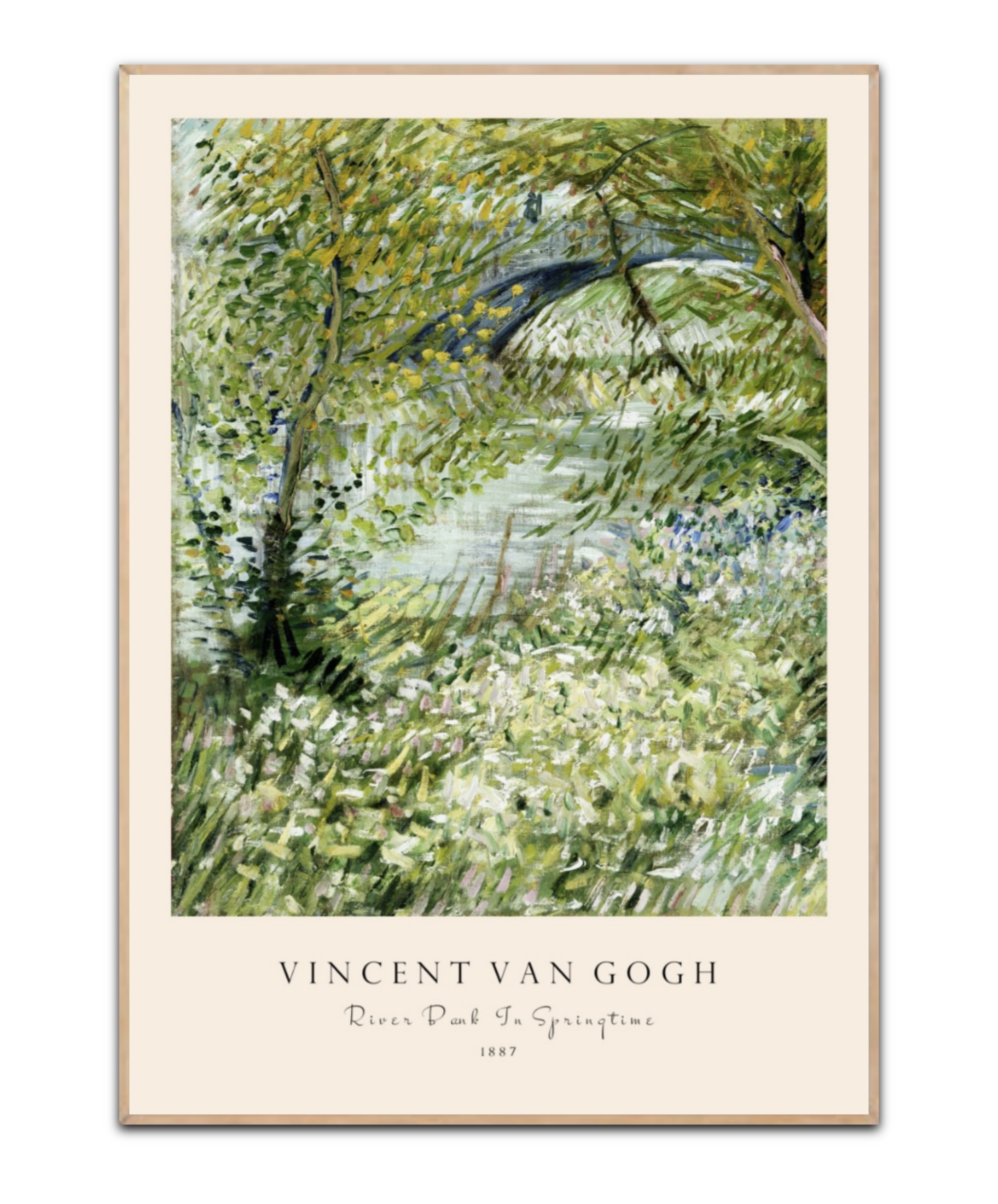 Vincent Van Gogh â River Bank In Springtime plakat, Str. A4