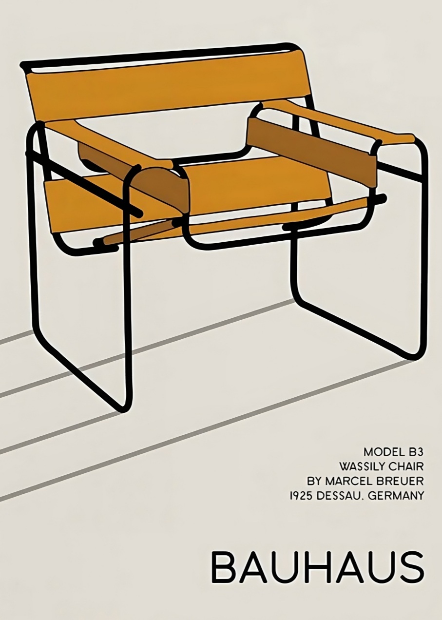 Bauhaus Wassily Chair, Str. A5 (15x21 cm)