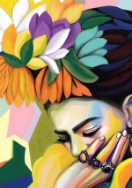 Frida farverig Str. A5 (15x21 cm)