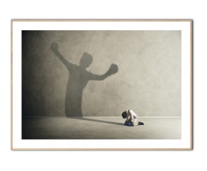 Never give Up plakat, 50x70 cm