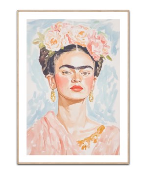 Frida Pastel Color plakat by Melloi art, 50x70 cm