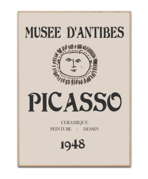 Picasso Musee D´antibes beige plakat, 50x70 cm
