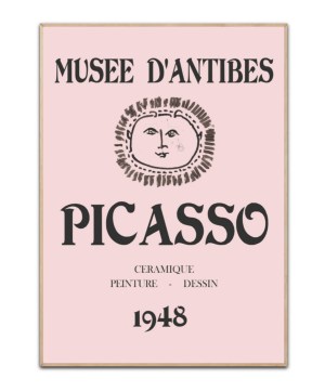 Picasso Musee D´antibes Lyserød plakat, 50x70 cm