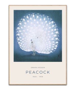 Ohara Koson. Peacock Blue plakat, 50x70 cm