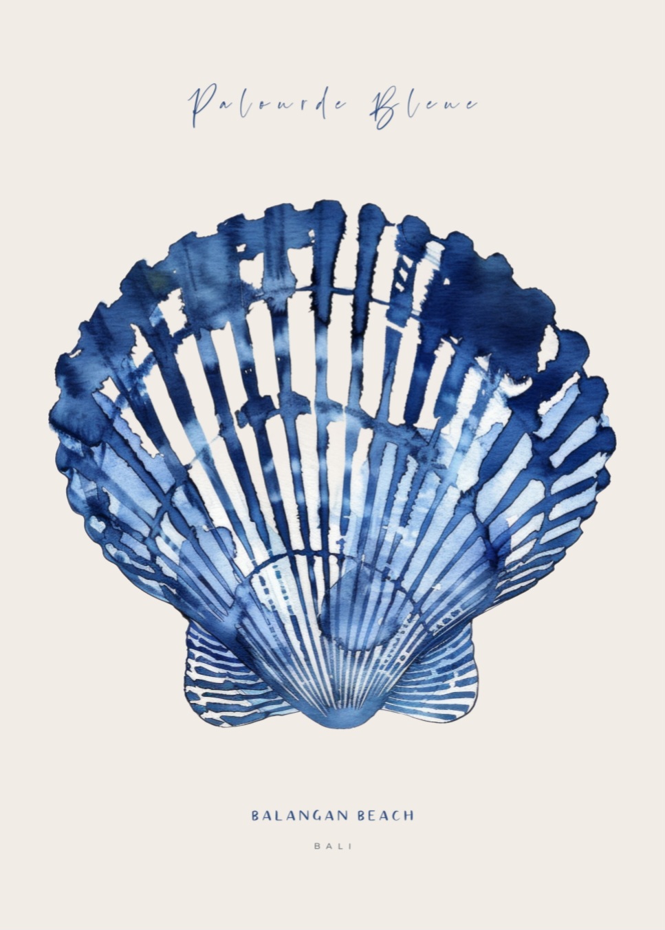 Palourde Bleue, Balangan Beach plakat, 50x70 cm - Billede 2
