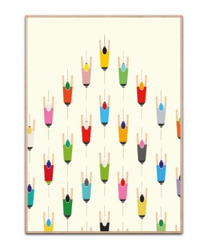 Leading the Pack Cycling  plakat by Wallchart 50x70 cm