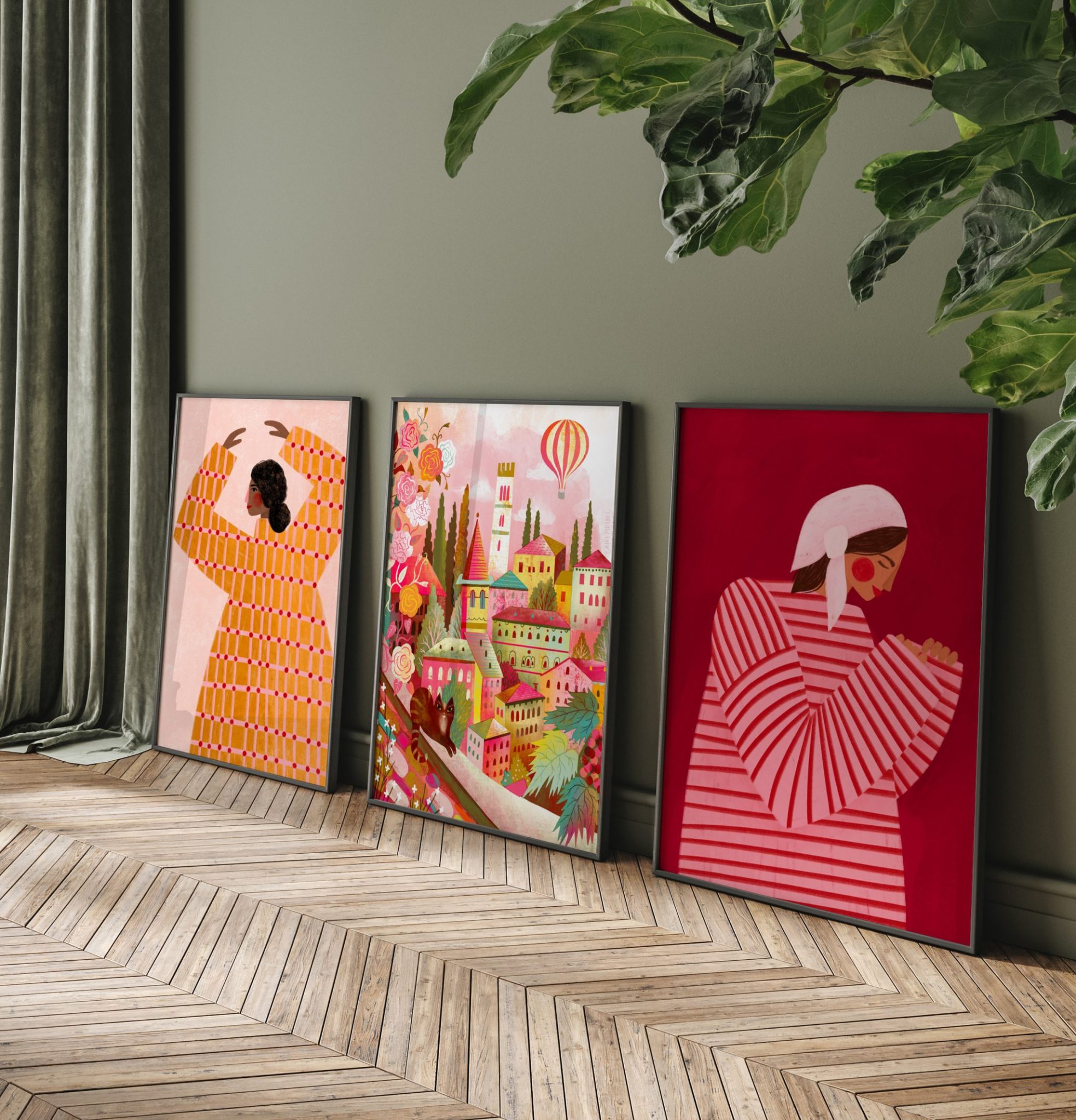 Prefek Poster Perfekt Trio - 3 plakater i 50x70 cm - Nr. 77 - Ideal poster