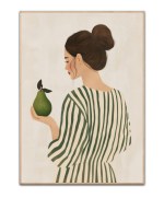 The Woman and the pear plakat, Str. A3 (30x42 cm)