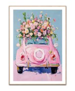 Car with Flowers plakat, Str. A4