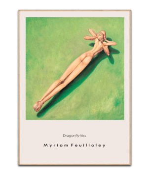 Dragonfly kiss by Myriam Feuilloley 50x70 cm