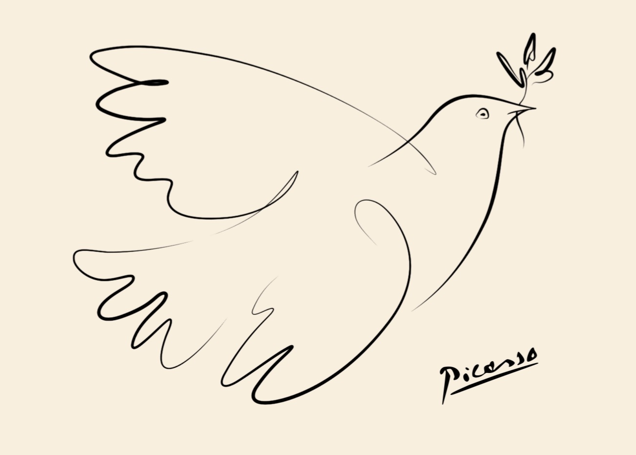 Picasso Dove plakat, Str. A3 (30x42 cm) - Billede 2