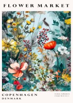 Flower market copenhagen Str. A5 (15x21 cm)