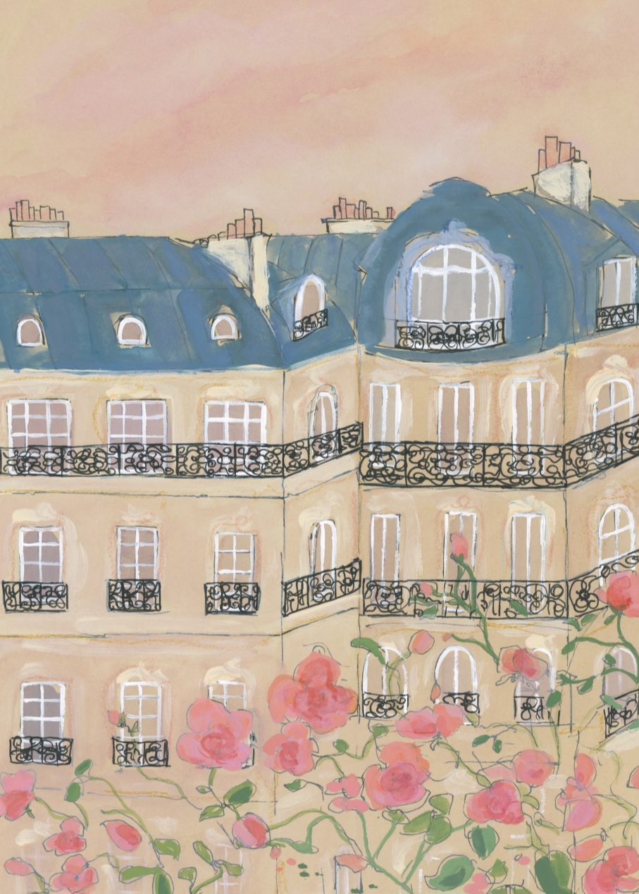 Sunset over Paris Str. A5 (15x21 cm)