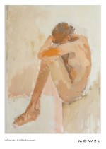 Woman in Bathroom Str. A5 (15x21 cm)