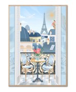 Paris Terrace by Petra Lizde plakat, Str. 50x70 cm