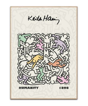 Keith Haring Humanity plakat, Str. 50x70 cm