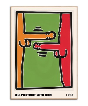Keith Haring Self-portrait plakat, Str. 50x70 cm