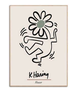 Keith Haring flowerhead plakat, Str. 50x70 cm