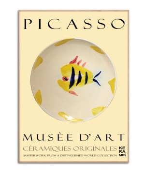 Picasso keramik Gul plakat, Str. 50x70 cm