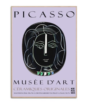Picasso keramik Lilla plakat, Str. 50x70 cm
