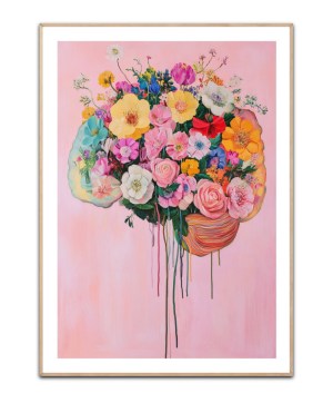 Abstract and flowers plakat, Str. A3 (30x42 cm)