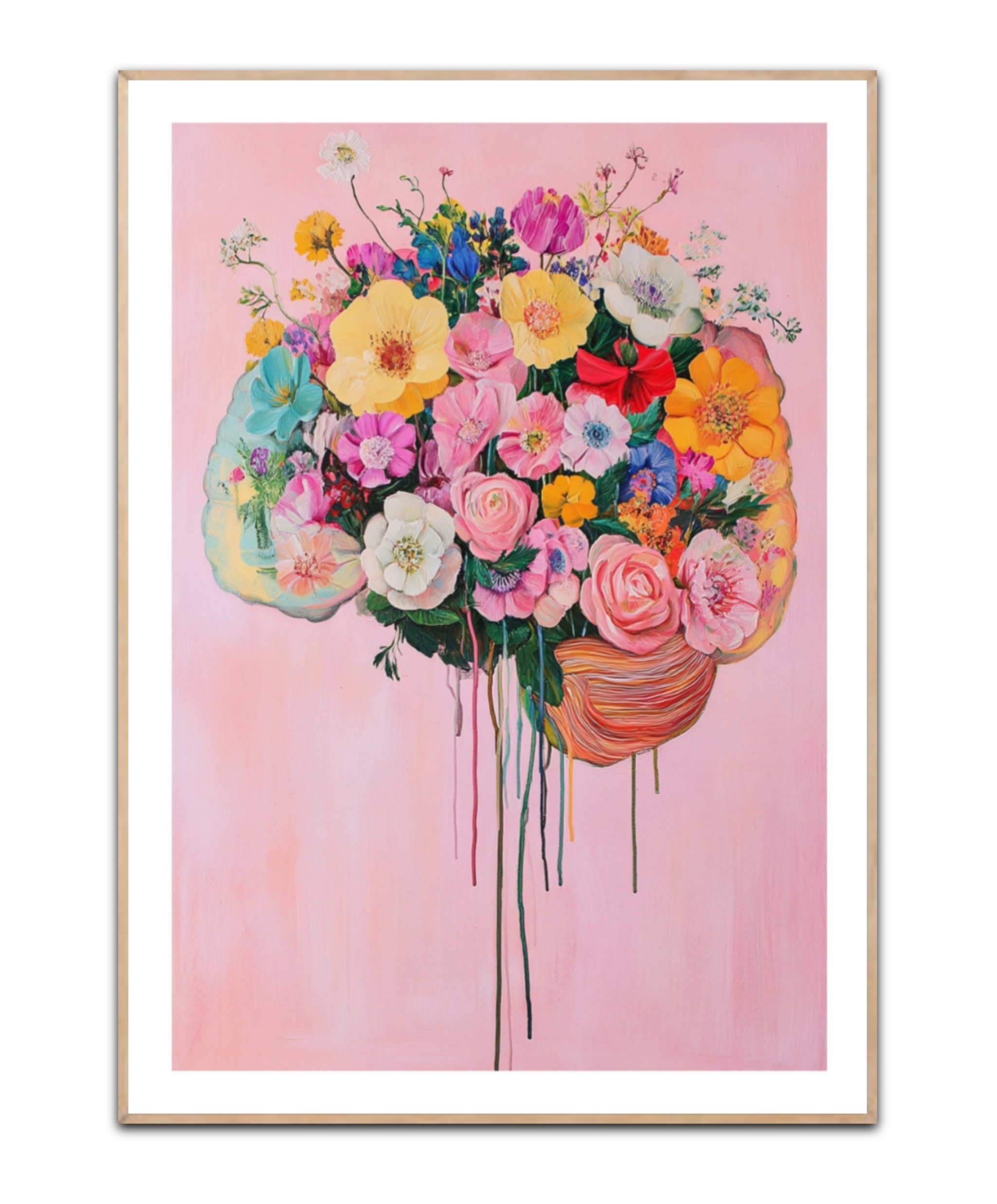 Abstract and flowers plakat, Str. A3 (30x42 cm)