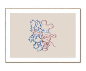 Anders & Mickey - best friends x Rikke Boisen plakat, Str. A3 (30x42 cm)