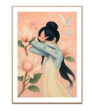 Blomst i brisen plakat 50x70 cm