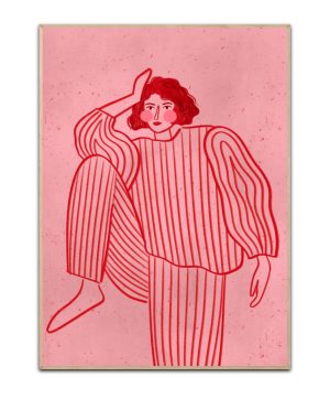 The Woman With the Striped Pyjama by Bea Müller plakat