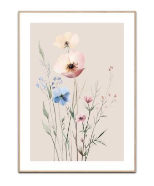 Pastel floral 2 plakat 50x70 cm