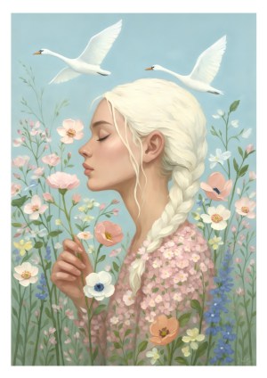 Flora og fred Str. A5 (15x21 cm)